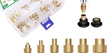 Heat Set Insert Tips and Threaded Inserts M2 M2.5 M3 M4 M5 M6 M8, Soldering Iron Adapter Soldering