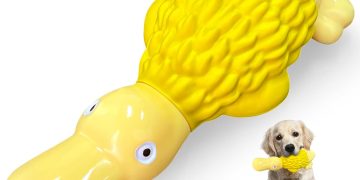 Dog Chew Toys for Aggressive Chewers: Indestructible Dog Toys- Large Squeaky Tough Dog Toys for All