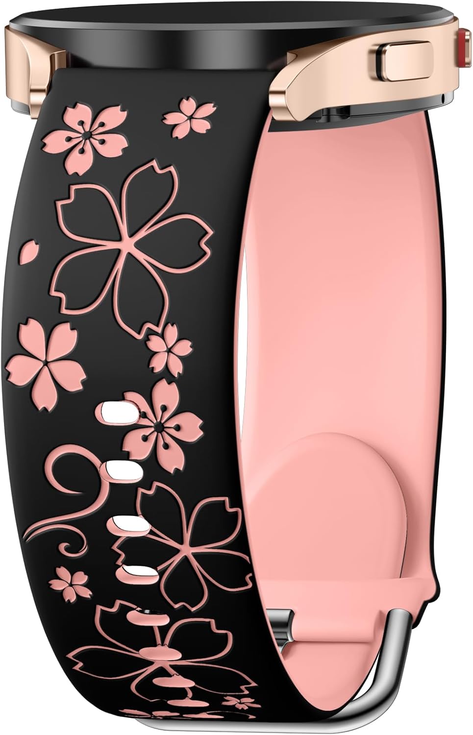DaQin Floral Engraved Band-Compatible with Samsung Galaxy Watch 7 Band 6 4 5 40mm 44mm/5 Pro/6 4