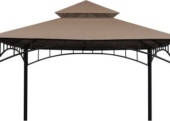 Replacement Canopy roof Cover for Target Madaga Gazebo Model L-GZ136PST, (Khaki)