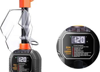 15000 Joules 50 Amp RV Protector, Upgraded RV Circuit Analyzer RV Power Protector with Waterproof