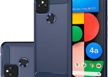 Case for Pixel 4A 5G / Pixel 5XL, Slim Carbon Fiber Phone Case, TPU Soft Back, Anti-Scratch,