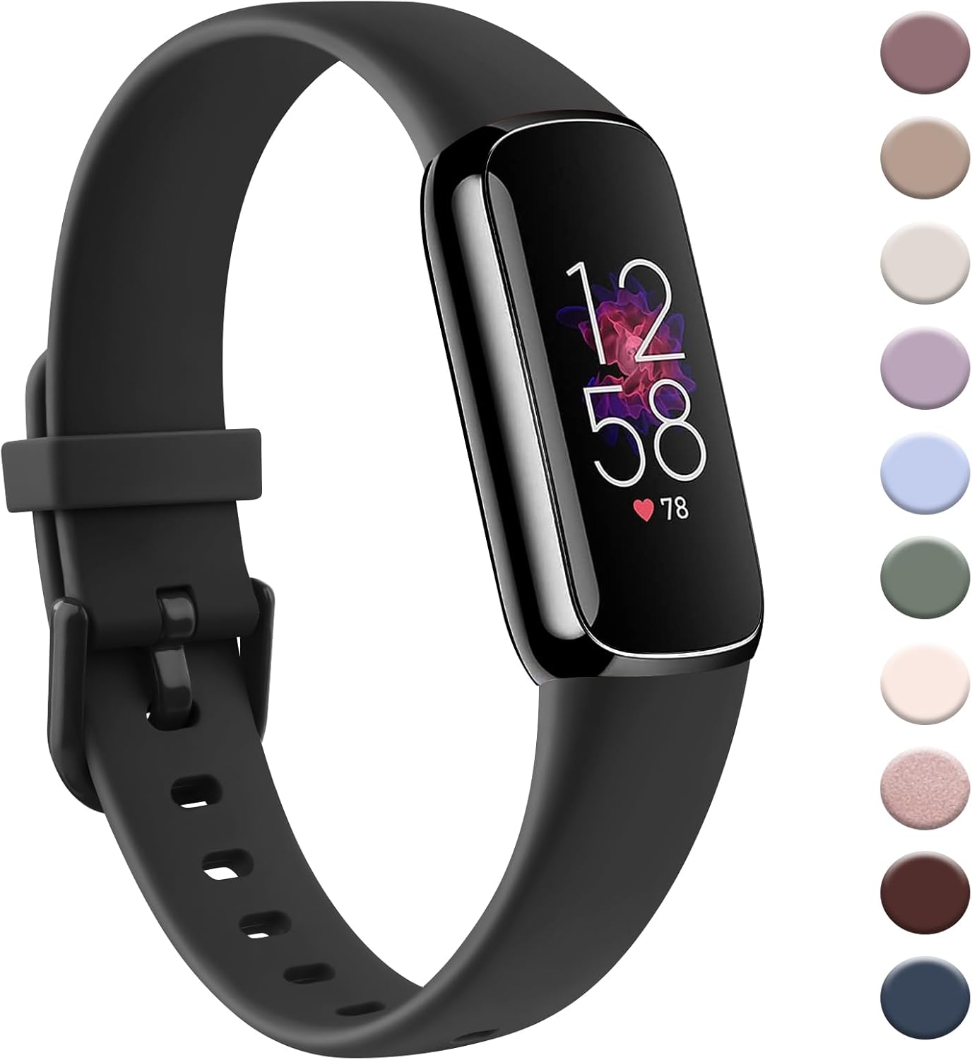 AK Sport Band Compatible with Fitbit Luxe Bands for Women Men, Soft Silicone Replacement Sport