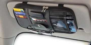 Car Sun Visor Organizer, Auto Interior Accessories Pocket Organizer – Car Truck SUV Storage Pouch