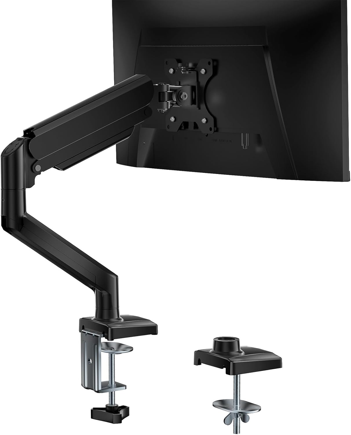 WALI Single Monitor Mount, Gas Spring Monitor Arm for 17-34 inch Screens, Adjustable Computer