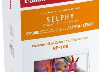 Canon RP-108 Color Ink/Paper Set, Compatible with Selphy CP910/CP820/CP1200/CP1300/CP1500
