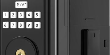 Keyless Entry Door Lock for Front with Code, Deadbolt Locks with Electronic Keypad, Anti-Peeping
