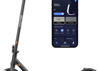 VOLPAM Electric Scooter, 350W/500W, 8.5″/10″ Tires, 12/21/28 Miles Range, 16/19/22Mph, Folding E-Sc…