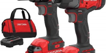 CRAFTSMAN V20 MAX Cordless Drill and Impact Driver, Power Tool Combo Kit with 2 Batteries and