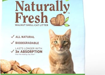 Naturally Fresh Cat Litter Made From Walnut Shells, 1-2 Cats, Unscented, Upcycled, Easy Scooping,