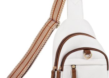 Sling Bag for Women PU Leather Casual Crossbody Bags Fanny Pack Purse Anti Theft Chest Bag for