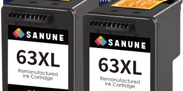 Remanufactured Ink Cartridges Replacement for HP 63 63XL Black Ink for HP Officejet 3830 4650 5255