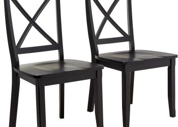 Homestyles Blair Black Dining Chairs, Set of 2