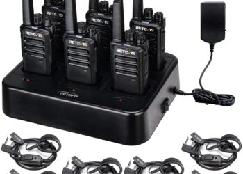 Retevis RT68 Walkie Talkies with Earpiece, Portable FRS Two-Way Radios Rechargeable,