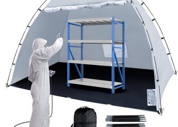 Portable Paint Booth Tent, Siebwin Extra Large 10x6x6.5ft Spray Paint Tent with Built-in Floor &