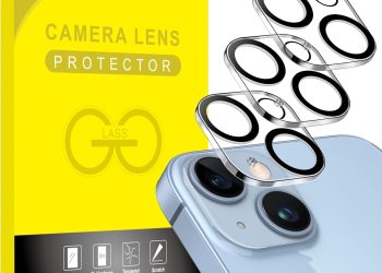 JETech Camera Lens Protector for iPhone 14 6.1-Inch and iPhone 14 Plus 6.7-Inch, 9H Tempered Glass,