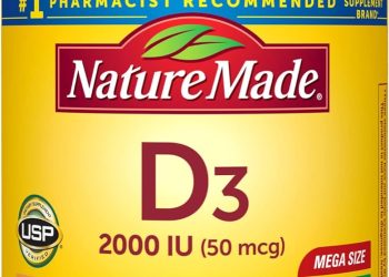Nature Made Vitamin D3 2000 IU (50 mcg), Dietary Supplement for Bone, Teeth, Muscle and Immune