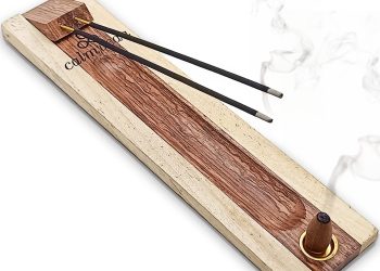 Rosewood Incense Holder for Sticks – 11 Inch Handmade Dual Incense Burners with Cone Holder |