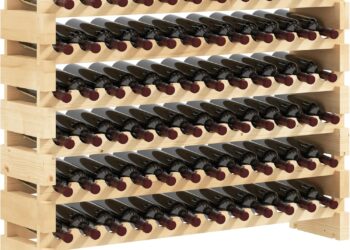 HOMCOM Stackable Wine Rack, Modular Storage Shelves, 72-Bottle Holder, Freestanding