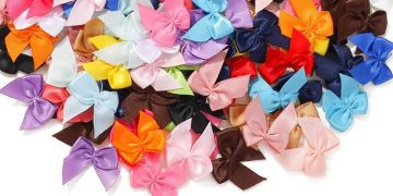 yoyokid 200 Pcs 1″ Mini Satin Ribbon Bows, Tiny Crafts Bows Decoration for DIY Cheer Pins