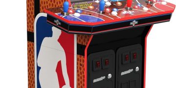 ARCADE1UP NBA Jam 30th Anniversary Deluxe Arcade Machine, Built for Your Home, 5 Foot Tall Cabinet