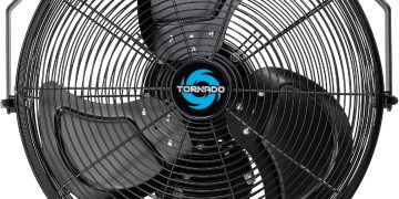 Tornado 18 Inch Outdoor IPX4 Water-Resistant High Velocity Metal Industrial Wall Mount Fan For