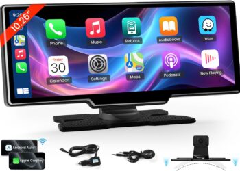 10.26” Wireless Carplay Screen for Car, Portable Car Stereo with Carplay & Android