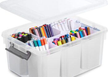 Citylife 17 QT Plastic Storage Bins Clear Storage Box with Lids Multipurpose Stackable